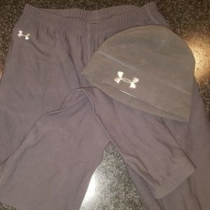 Women's under armour cold gear pants and hat